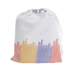 Border Frame Colorful Brush Strokes Drawstring Pouch (2xl) by Pakjumat