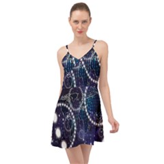 Continents Stars Networks Internet Summer Time Chiffon Dress by Pakjumat