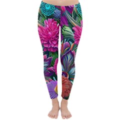 Flowers Nature Spring Blossom Flora Petals Art Classic Winter Leggings by Pakjumat