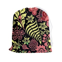 Flower Leaves Floral Flora Nature Drawstring Pouch (2xl) by Pakjumat