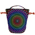 3d Psychedelic Shape Circle Dots Color Drawstring Bucket Bag View2