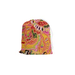 Fantasy Psychedelic Surrealism Trippy Drawstring Pouch (small) by Modalart