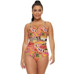 Fantasy Psychedelic Surrealism Trippy Retro Full Coverage Swimsuit by Modalart