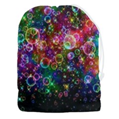 Psychedelic Bubbles Abstract Drawstring Pouch (3xl) by Modalart