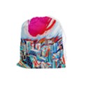 Artistic Psychedelic Art Drawstring Pouch (Large) View1
