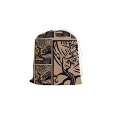 Artistic Psychedelic Drawstring Pouch (small) by Modalart