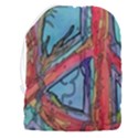 Hippie Peace Sign Psychedelic Trippy Drawstring Pouch (3XL) View2