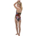 Valentine s Day Heart Artistic Psychedelic Go with the Flow One Piece Swimsuit View2