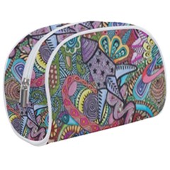 Psychedelic Flower Red Colors Yellow Abstract Psicodelia Make Up Case (medium) by Modalart