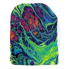 Color Colorful Geoglyser Abstract Holographic Drawstring Pouch (3xl) by Modalart