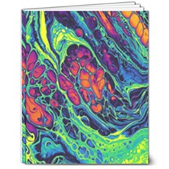 Color Colorful Geoglyser Abstract Holographic 8  X 10  Softcover Notebook by Modalart
