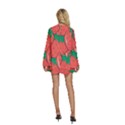 Texture Sweet Strawberry Dessert Food Summer Pattern Round Neck Long Sleeve Bohemian Style Chiffon Mini Dress View4