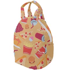Fast Junk Food  Pizza Burger Cool Soda Pattern Travel Backpack by Sarkoni