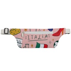 Food Pattern Italia Active Waist Bag by Sarkoni