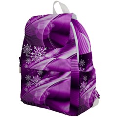 Purple Abstract Merry Christmas Xmas Pattern Top Flap Backpack by Sarkoni