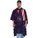 Christmas Lollipop Bowknot Celebrations Men s Hooded Rain Ponchos View1