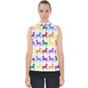 Colorful Horse Background Wallpaper Mock Neck Shell Top View1