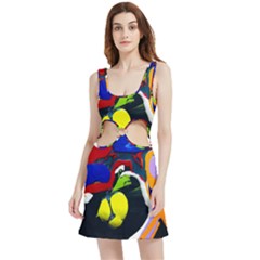 Japan Is So Close-1-1 Velour Cutout Dress by bestdesignintheworld