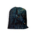 Castle Starry Night Van Gogh Parody Drawstring Pouch (Large) View2