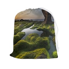 Coast Algae Sea Beach Shore Drawstring Pouch (2xl) by Sarkoni