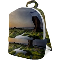 Coast Algae Sea Beach Shore Zip Up Backpack by Sarkoni
