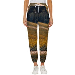 Vineyard Agriculture Farm Autumn Women s Cropped Drawstring Pants by Sarkoni