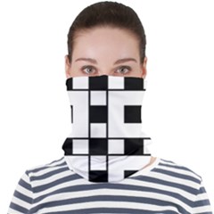 Black And White Pattern Face Seamless Bandana (adult) by Amaryn4rt