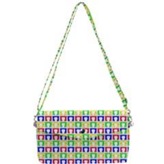 Colorful Seamless Pattern Removable Strap Clutch Bag by Amaryn4rt