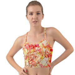 Monotype Art Pattern Leaves Colored Autumn Mini Tank Bikini Top by Amaryn4rt