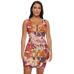 Abstract Abstraction Pattern Moder Draped Bodycon Dress by Amaryn4rt