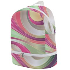 Abstract Colorful Background Wavy Zip Bottom Backpack by Amaryn4rt