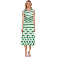 Christmas,tree,tree,holidays V-neck Drawstring Shoulder Sleeveless Maxi Dress by Amaryn4rt