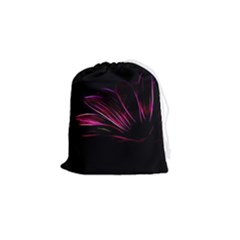 Purple Flower Pattern-design-abstract-background Drawstring Pouch (small) by Amaryn4rt