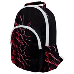 Pattern Design Abstract Background Rounded Multi Pocket Backpack by Amaryn4rt