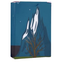 Vector Graphic Mountains Snow Wolf Playing Cards Single Design (rectangle) With Custom Box by Sarkoni