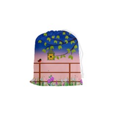 Vector Graphic Illustration Wallpaper Drawstring Pouch (small) by Sarkoni