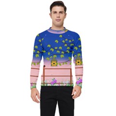 Vector Graphic Illustration Wallpaper Men s Long Sleeve Rash Guard by Sarkoni