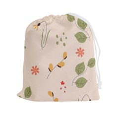 Spring Art Floral Pattern Design Drawstring Pouch (2xl) by Sarkoni