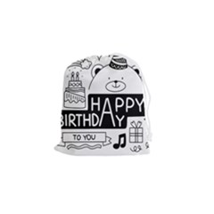 Happy Birthday Celebration Party Drawstring Pouch (small) by Sarkoni