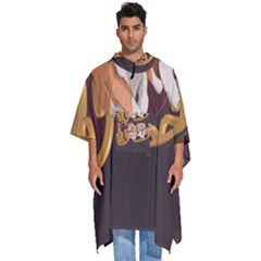 Christmas Santa Claus Dog Sled Men s Hooded Rain Ponchos by Sarkoni