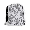 Leaves Plants Doodle Drawing Drawstring Pouch (2XL) View1