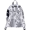 Leaves Plants Doodle Drawing The Plain Backpack View3