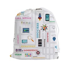 Illustrations Startup Business Organization Drawstring Pouch (2xl) by Sarkoni
