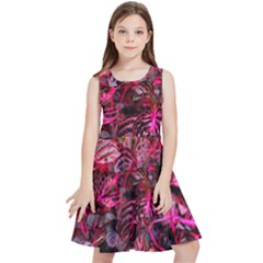 Red Leaves Plant Nature Leaves Kids  Skater Dress by Sarkoni