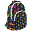Pattern Background Colorful Design Rounded Multi Pocket Backpack View2