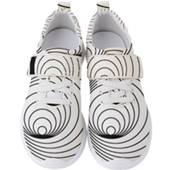 Spiral Eddy Route Symbol Bent Men s Velcro Strap Shoes by Amaryn4rt