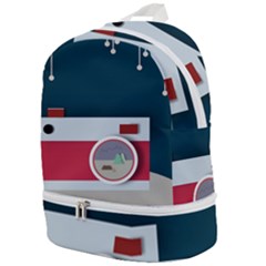 Camera Vector Illustration Zip Bottom Backpack by Amaryn4rt
