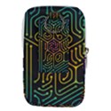 Circuit Hexagonal Geometric Pattern Background Pattern Waist Pouch (Small) View2