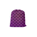 Pattern Texture Geometric Patterns Purple Drawstring Pouch (Small) View2
