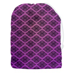 Pattern Texture Geometric Patterns Purple Drawstring Pouch (3xl) by Dutashop